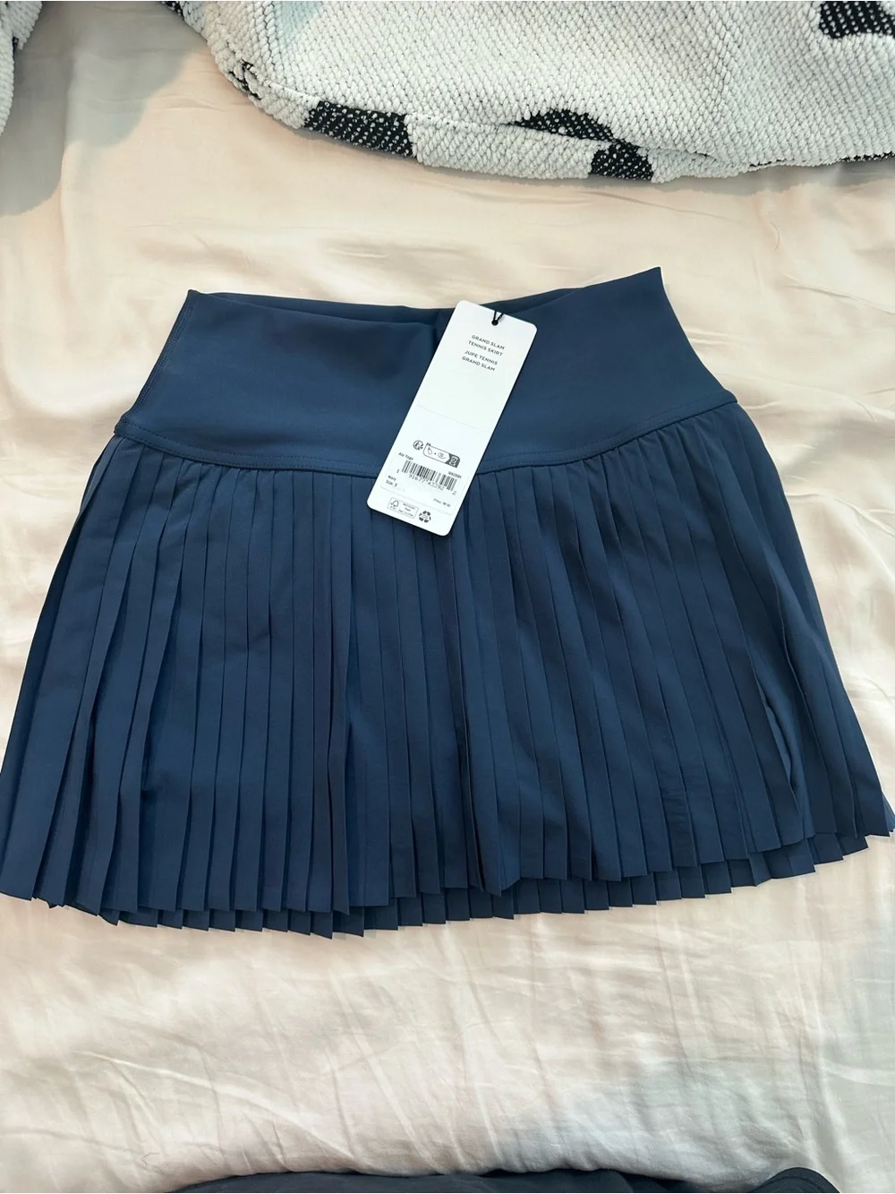 ALO Yoga Navy Pleated Mini Skirt